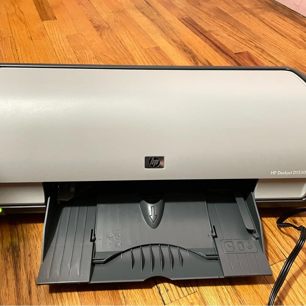 HP Deskjet Printer with Blue and Orange Box